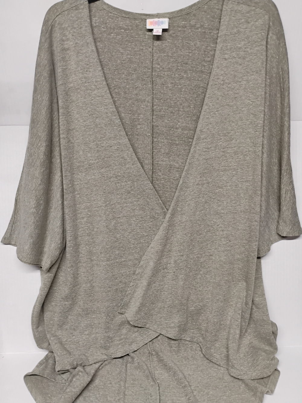 LuLaRoe Light Gray Wrap-Front Tunic
